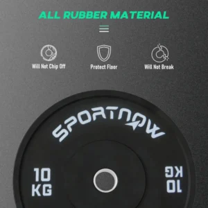 SPORTNOW Σετ 2 Δίσκοι Γυμναστηρίου 10 κιλών για Μπάρα και Αλτήρες με Εξάρτημα Ø5cm, Μαύρο A91-310V00BK - Image 3