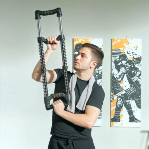 SPORTNOW Power Twister με 4 ελατήρια με αντίσταση από 10 έως 80 κιλά, από ανοξείδωτο ατσάλι, 80x22x5 εκ., Μαύρο A91-371V00BK - Image 8