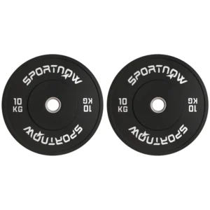 SPORTNOW Σετ 2 Δίσκοι Βάρους 10kg από Καουτσούκ με Τρύπα 2"/5 cm για Μπάρες και Μονόζυγα