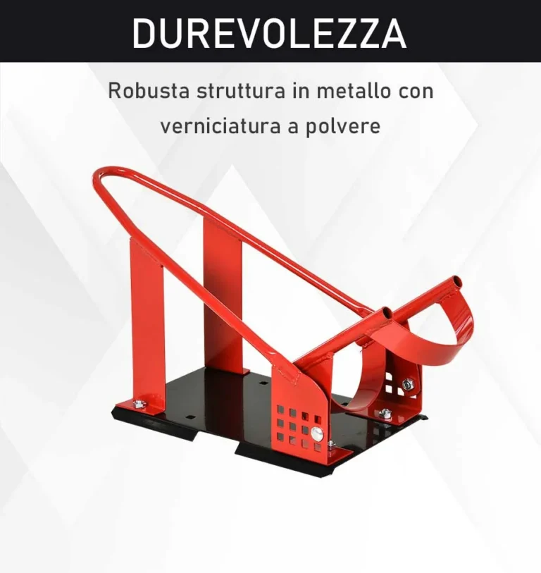 HOMCOM Μεταλλική μπροστινή βάση paddock για μοτοσυκλέτες max 450kg με προ-τρυπημένα τμήματα, 27,5x51-69x34 cm AA0-073 - Image 3