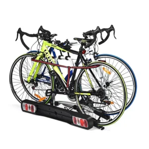 Βάση Κοτσαδόρου Αυτοκινήτου 2 Ποδηλάτων με Πίσω Φώτα Ασφαλείας 113 x 72 x 63 cm Costway AT5551 - Image 4