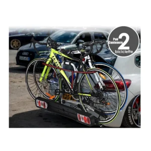 Βάση Κοτσαδόρου Αυτοκινήτου 2 Ποδηλάτων με Πίσω Φώτα Ασφαλείας 113 x 72 x 63 cm Costway AT5551 - Image 5