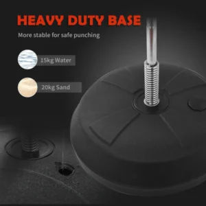 HOMCOM Σετ Σάκος Πυγμαχίας Δαπέδου για Εφήβους με Γάντια και Αντλία, Ρυθμιζόμενο Ύψος από 125-145 εκ. B1-0053 - Image 7