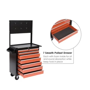 Τροχήλατος Εργαλειοφορέας με 7 Συρτάρια 61.5 x 33 x 76 cm HOMCOM B20-001 - Image 5