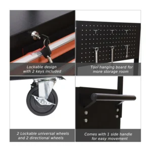 Τροχήλατος Εργαλειοφορέας με 7 Συρτάρια 61.5 x 33 x 76 cm HOMCOM B20-001 - Image 6