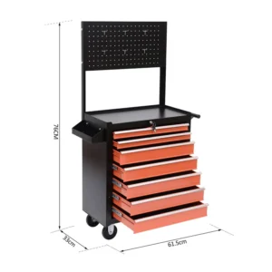 Τροχήλατος Εργαλειοφορέας με 7 Συρτάρια 61.5 x 33 x 76 cm HOMCOM B20-001 - Image 8