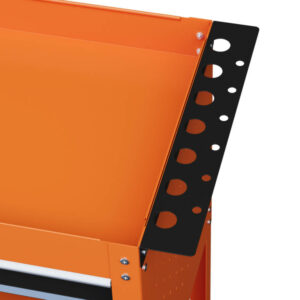 DURHAND Καρότσι Εργαλείων με Πλευρική Λαβή Συρτάρι και 3 Ράφια από Ατσάλι 82x35x76 cm Πορτοκαλί B20-065V00OG - Image 7