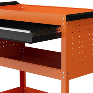 DURHAND Καρότσι Εργαλείων με Πλευρική Λαβή Συρτάρι και 3 Ράφια από Ατσάλι 82x35x76 cm Πορτοκαλί B20-065V00OG - Image 8