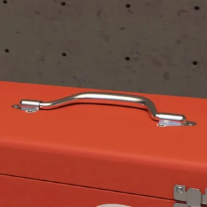 DURHAND Εργαλειοθήκη με 3 συρτάρια και επάνω θήκη από ατσάλι με λαβή, 45x24x27cm, κόκκινο B20-096V00RD - Image 7