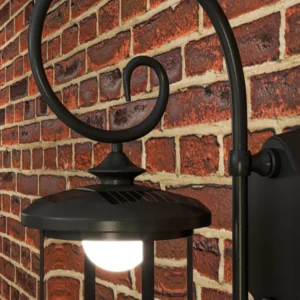 Λάμπα εξωτερικού χώρου Outsunny με ηλιακό πάνελ, IP44 αδιάβροχο και αυτόματη ανάφλεξη, μαύρο B30-052V00BK - Image 6