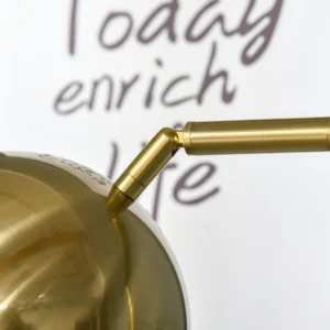 HOMCOM Μοντέρνο φωτιστικό δαπέδου με στρογγυλό φωτιστικό δαπέδου και ρυθμιζόμενη σκίαση Vintage φωτιστικό σαλονιού και υπνοδωματίου - Χρυσό B31-309 - Image 7