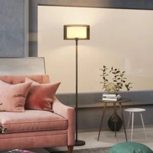 HOMCOM Μοντέρνο Φωτιστικό Δαπέδου Ø33 x 152.5 εκ, Μαύρο B31-524V90BK - Image 8