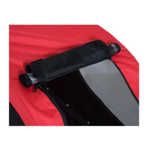 Αναδιπλούμενο Τρέιλερ Ποδηλάτου για Κατοικίδια 130 x 73 x 90 cm Χρώματος Κόκκινο PawHut B4-0003-007 - Image 2