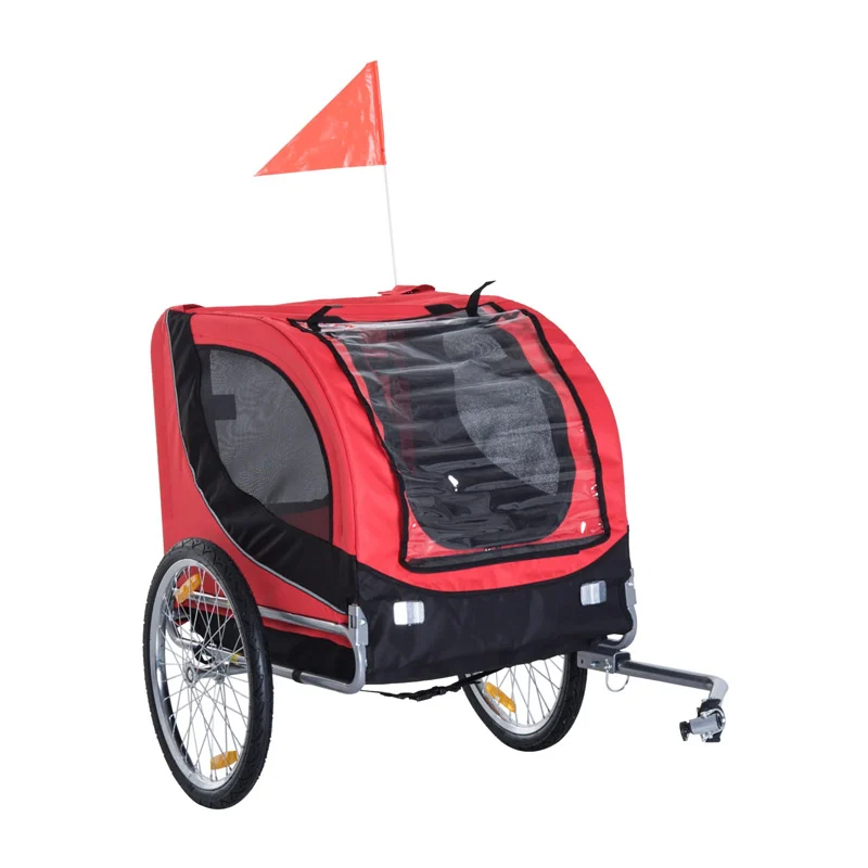 Αναδιπλούμενο Τρέιλερ Ποδηλάτου για Κατοικίδια 130 x 73 x 90 cm Χρώματος Κόκκινο PawHut B4-0003-007 Αναδιπλούμενο Τρέιλερ Ποδηλάτου για Κατοικίδια 130 x 73 x 90 cm Χρώματος Κόκκινο PawHut B4-0003-007