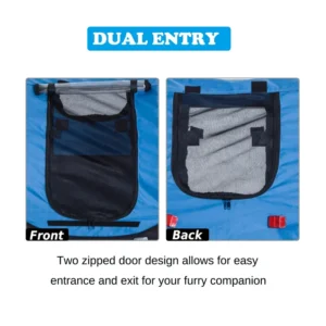 Αναδιπλούμενο Τρέιλερ Ποδηλάτου για Κατοικίδια 130 x 73 x 90 cm PawHut B4-0003-008 - Image 2