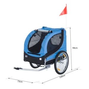 Αναδιπλούμενο Τρέιλερ Ποδηλάτου για Κατοικίδια 130 x 73 x 90 cm PawHut B4-0003-008 - Image 8