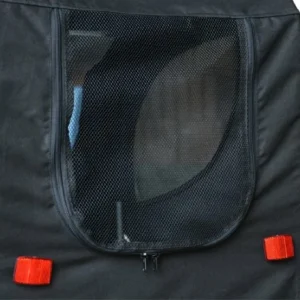 PawHut Πτυσσόμενο Ρυμουλκούμενο για κατοικίδια ποδηλάτου, ασπρόμαυρο, 130x90x110cm B4-0003-029 - Image 4