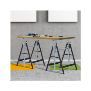 Σετ Τηλεσκοπικά Καβαλέτα Εργασίας 2 τμχ Χρώματος Μαύρο HOMCOM B40-015 - Image 3
