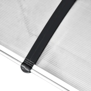 Outsunny Καμπυλωτό Υπαίθριο Υπόστεγο με Βίδες και Μπουλόνια Περιλαμβάνονται, από Πολυανθρακικό, PP και Αλουμίνιο, 122x89x24 cm B70-048 - Image 7