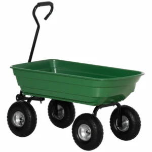 Outsunny Garden Cart με ατσάλινη κατασκευή και ελαστικά, 108x52x100cm, πράσινο B71-016V01 - Image 8