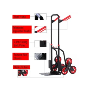 Πτυσσόμενο Καρότσι Μεταφοράς με 6 Ρόδες 109 x 45 x 60 cm DURHAND B71-029 - Image 4