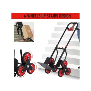 Πτυσσόμενο Καρότσι Μεταφοράς με 6 Ρόδες 109 x 45 x 60 cm DURHAND B71-029 - Image 5