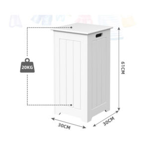 Ξύλινο Ντουλάπι Απλύτων 30 x 30 x 61 cm Costway BA7397 - Image 4