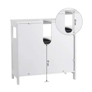 Ντουλάπι Νιπτήρα 60 x 60 x 30 cm Songmics BBC02WT - Image 3