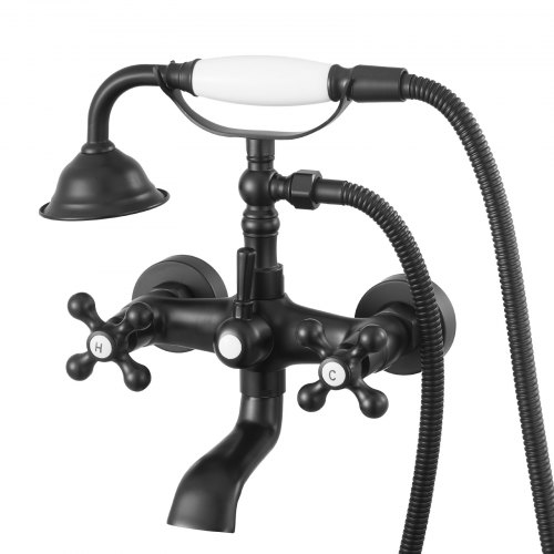 VEVOR Μαύρη Ματ Αναμεικτική Μπαταρία Μπανιέρας Τύπου Clawfoot με Ρυθμιζόμενους Βραχίονες και Ντους Χειρός BGSZZYGLTLTHGV59O002V0 VEVOR Μαύρη Ματ Αναμεικτική Μπαταρία Μπανιέρας Τύπου Clawfoot με Ρυθμιζόμενους Βραχίονες και Ντους Χειρός BGSZZYGLTLTHGV59O002V0