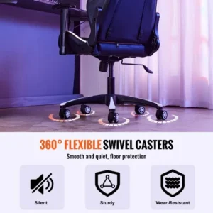 VEVOR  Περιστρεφόμενη Βάση Καρέκλας  28" Βαρέως Τύπου  με ροδάκια Μαύρο και Άσπρο  BGYDZPJ28SLDN9VYEV0 - Image 3