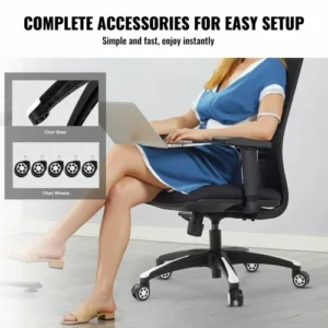 VEVOR  Περιστρεφόμενη Βάση Καρέκλας  28" Βαρέως Τύπου  με ροδάκια Μαύρο και Άσπρο  BGYDZPJ28SLDN9VYEV0 - Image 5