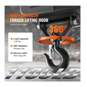 Ηλεκτρικό Χειροκίνητο/Ενσύρματο/Ασύρματο Βαρούλκο 498.95 Kg 1500 W VEVOR BXSDDHL1100BE27PCV2 - Image 3