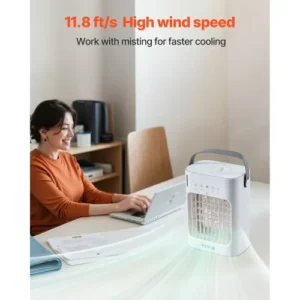 VEVOR Φορητό Κλιματιστικό 4-σε-1 Εξατμιστικό Ψυγείο Αέρα με Δοχείο Νερού 700ml BXZFLQQBXSBKCVLT6V9 - Image 3