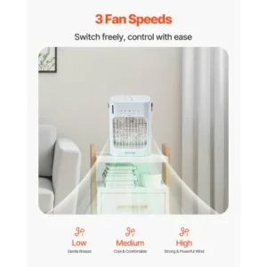 VEVOR Φορητό Κλιματιστικό 4-σε-1 Εξατμιστικό Ψυγείο Αέρα με Δοχείο Νερού 700ml BXZFLQQBXSBKCVLT6V9 - Image 4