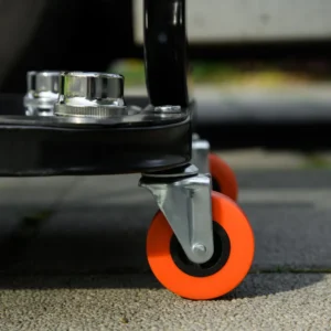 Σκαμπό εργαστηρίου με επένδυση HOMCOM με ρόδες και δίσκο εργαλείων από ατσάλι και PU, 38x35x37cm, κόκκινο C20-054V00RD - Image 7