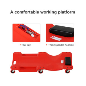 Ξαπλώστρα Συνεργείου με Μαξιλάρι και 6 Ροδάκια DURHAND C21-007 - Image 6