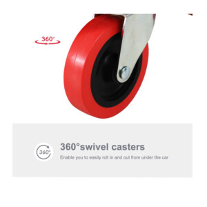 Ξαπλώστρα Συνεργείου με Μαξιλάρι και 6 Ροδάκια DURHAND C21-007 - Image 8