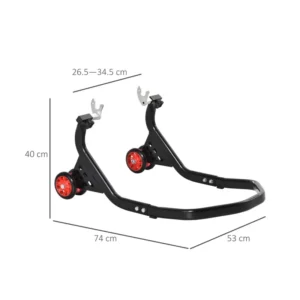 Μεταλλική Ρυθμιζόμενη Βάση Ανύψωσης Οπίσθιου Τροχού Μηχανής DURHAND C30-019BK - Image 7