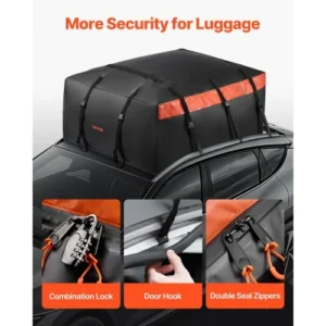 VEVOR Σάκος Οροφής Αυτοκινήτου 20 Κυβικών Ποδιών 840D PVC για Αποσκευές CDHBJX20LFYCT09VHV0 - Image 5