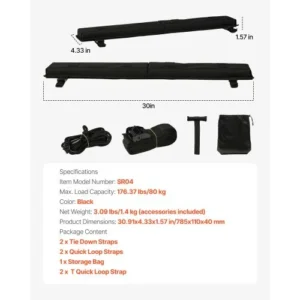 VEVOR Μαξιλάρια Σχάρας Οροφής για Μπάρες Φορτίου 80kg για Καγιάκ Κανό Σέρφινγκ CDXLJDXHGJKH576YBV0 - Image 6