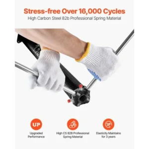 VEVOR Ζεύγος Ελατηρίων Συστροφής Γκαραζόπορτας 0.25 x 2 x 32 ίντσες με Ράβδους Περιέλιξης CKMDH0250X2XY00GQV0 - Image 3