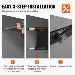 Ράφι Όπλων VEVOR, Κάθετη Βάση Τοίχου για 6 Όπλα  CLQJJS0000009N9BTV0 - Image 4