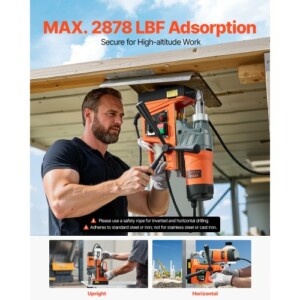 VEVOR Φορητή Μαγνητική Δράπανο 1450W με Ισχύ Έλξης 2878 lbf και Διάμετρο Βαρείας 2" CLZTJ6JT50MMO3WWGV2 - Image 4