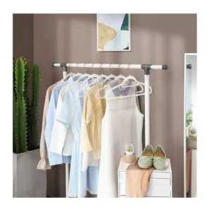 Σετ Βελούδινες Κρεμάστρες Ρούχων 50 τμχ Χρώματος Λευκό Songmics CRF021W02 - Image 5