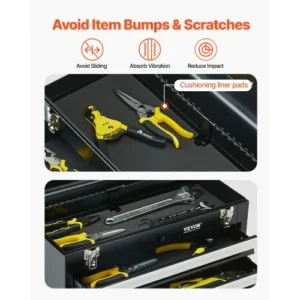 VEVOR Φορητή Μεταλλική Εργαλειοθήκη 20.5 ιντσών με 3 Συρτάρια Οργάνωσης Εργαλείων CTSBXSGJX20ICW9DQV0 - Image 6