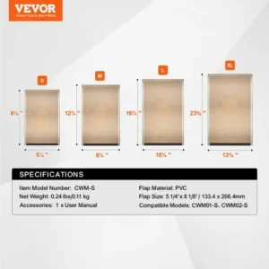 VEVOR Ανταλλακτικό Πτερύγιο Πόρτας Κατοικιδίων 5.25" x 8.13" Συμβατό με Πόρτες Κατοικιδίων CWMTHFGSMPVCMWJQOV0 - Image 6