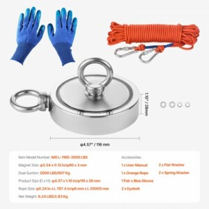 VEVOR Κιτ Μακέτας Ψαρέματος 2000 LBS Διπλής Όψης CXDYTZSM2000VUG2BV0 - Image 6