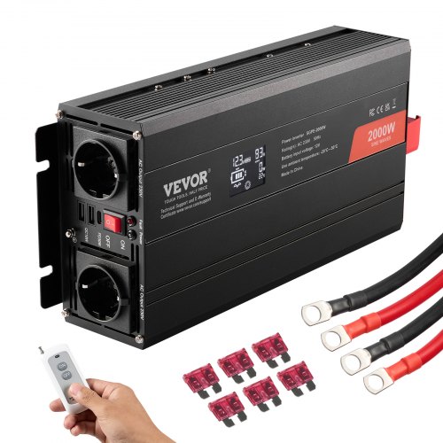 VEVOR Inverter 2000W 12V/230V LCD Remote CE CZXNBQ2000WCKAYAZV2 VEVOR Inverter 2000W 12V/230V LCD Remote CE CZXNBQ2000WCKAYAZV2