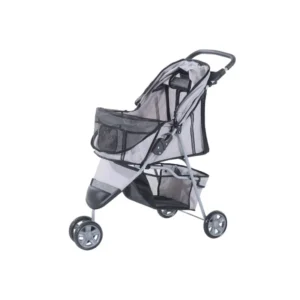 Καρότσι Μεταφοράς Κατοικιδίου 75 x 45 x 97 cm Χρώματος Γκρι PawHut D00-041GY - Image 2