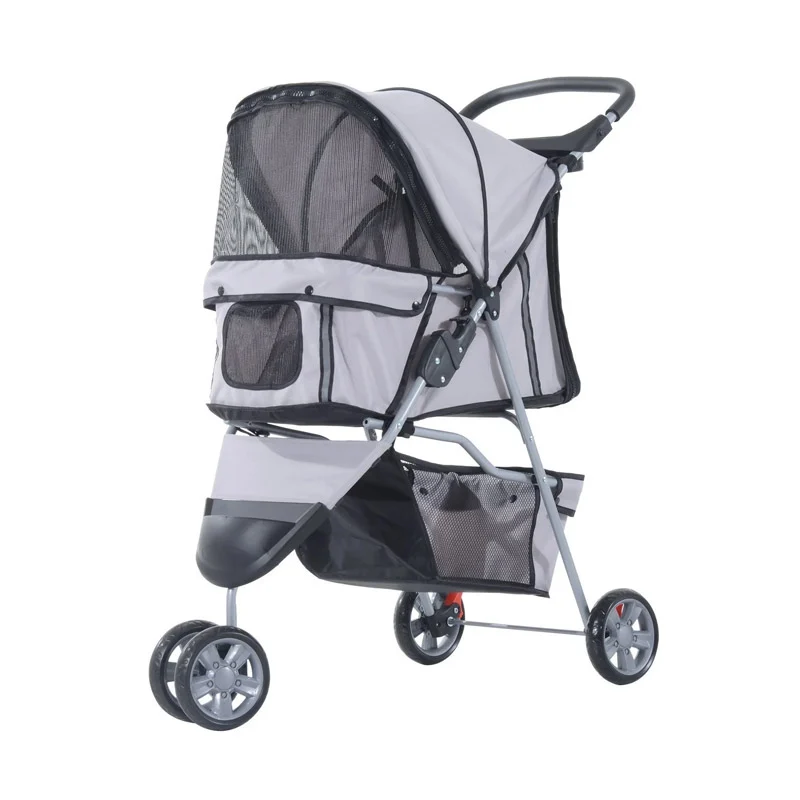 Καρότσι Μεταφοράς Κατοικιδίου 75 x 45 x 97 cm Χρώματος Γκρι PawHut D00-041GY Καρότσι Μεταφοράς Κατοικιδίου 75 x 45 x 97 cm Χρώματος Γκρι PawHut D00-041GY